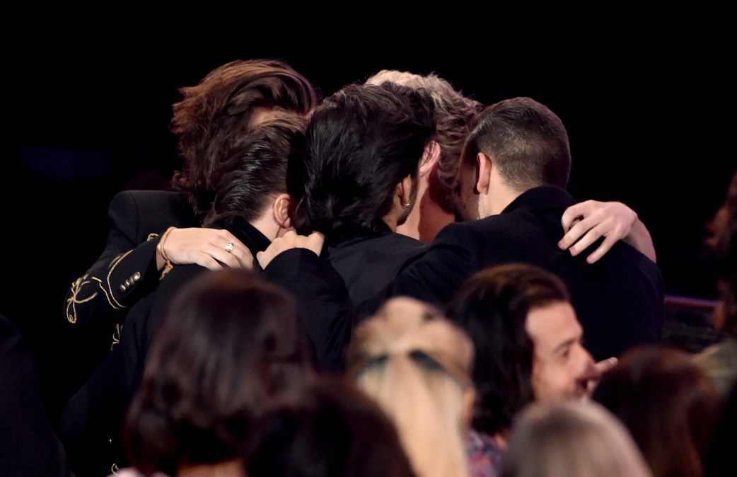 Recording artists Niall Horan, Liam Payne, Harry Styles, Zayn Malik, and Louis Tomlinson of One Direction 