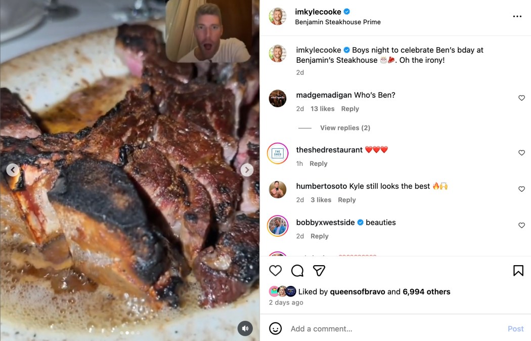 Kyle Cooke's Instagram post 