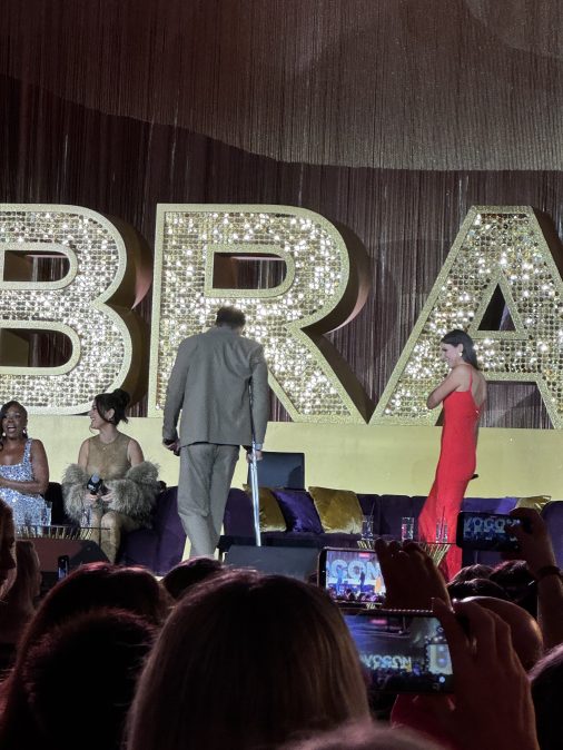 Jason Caperna with crutches at the Bravocon 2025