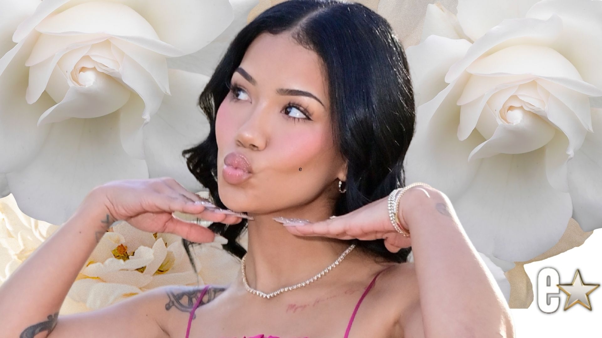 Jhene Aiko posing for photos
