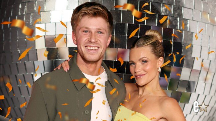 Robert Irwin and Witney Carson smiling