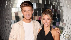 Robert Irwin and Witney Carson smiling