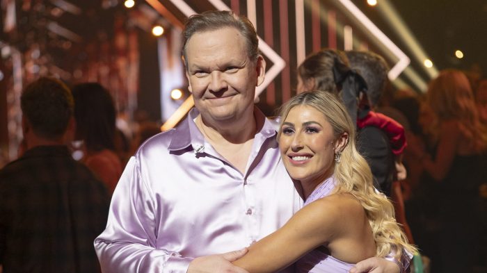 Andy Richter and Emma Slater