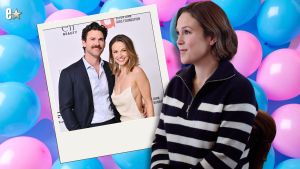 Erin Krakow, inset: Kevin McGarry and Kayla Wallace