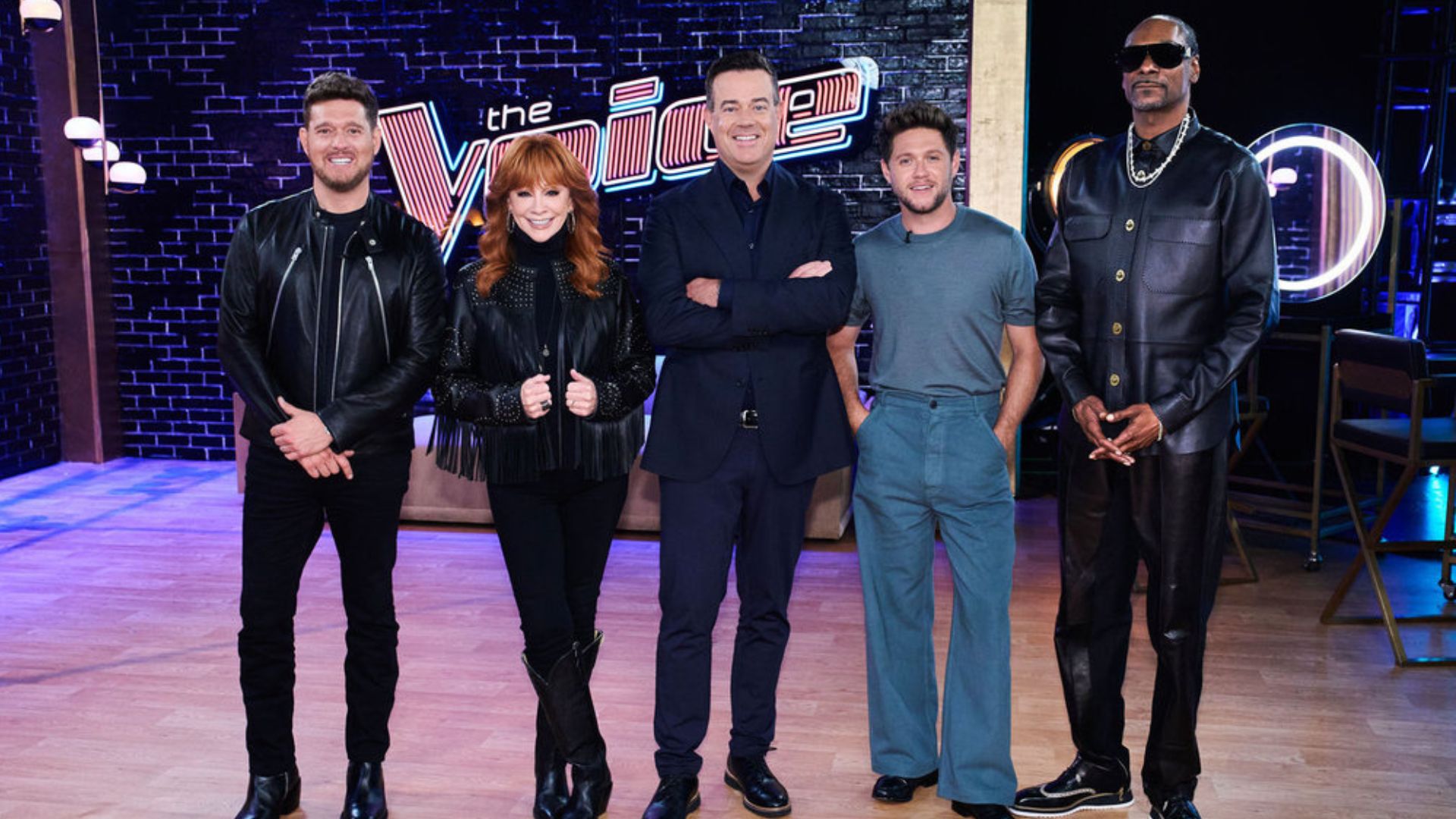 Michael Buble, Reba McEntire, Carson Daly, Niall Horan, Snoop Dogg