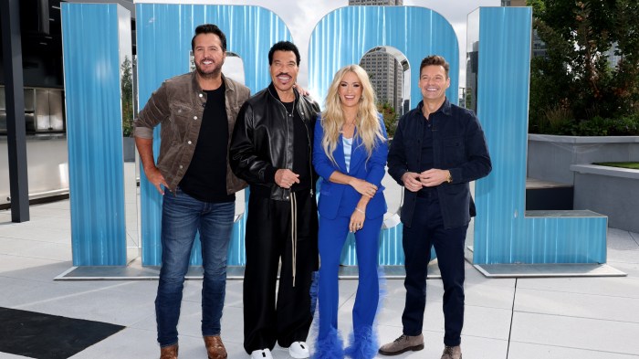 Luke Bryan, Lionel Richie, Carrie Underwood and Ryan Seacrest