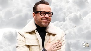 Donnie Wahlberg with his hand over his heart