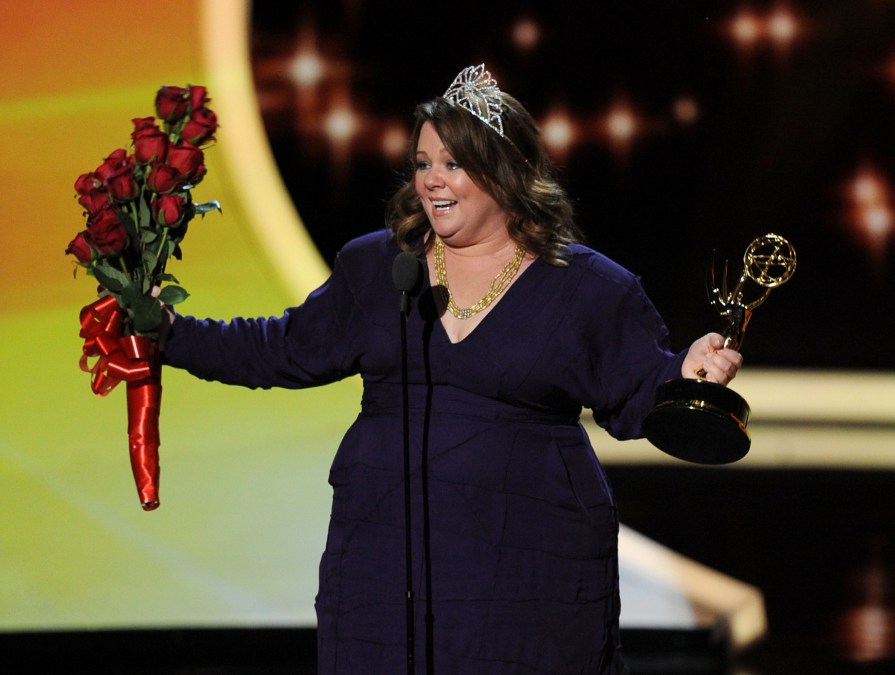 Actress Melissa McCarthy accepts the Outstanding Lead Actress in a Comedy Series Award