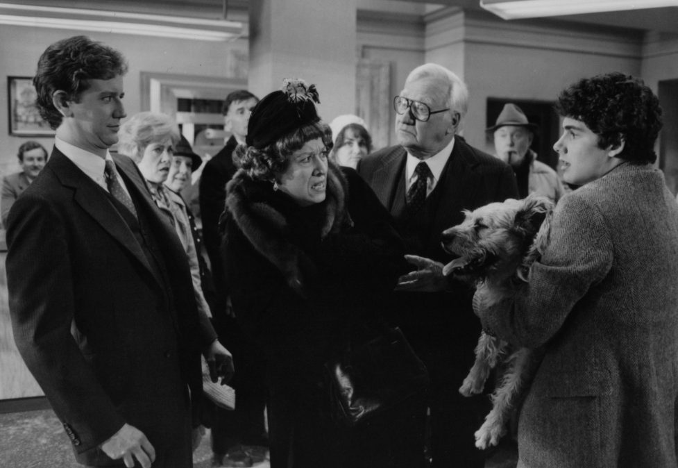 Judge Reinhold, Polly Holiday, and Zach Galligan.
