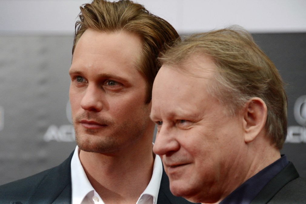 Actors Stellan Skarsgard (R) and Alexand