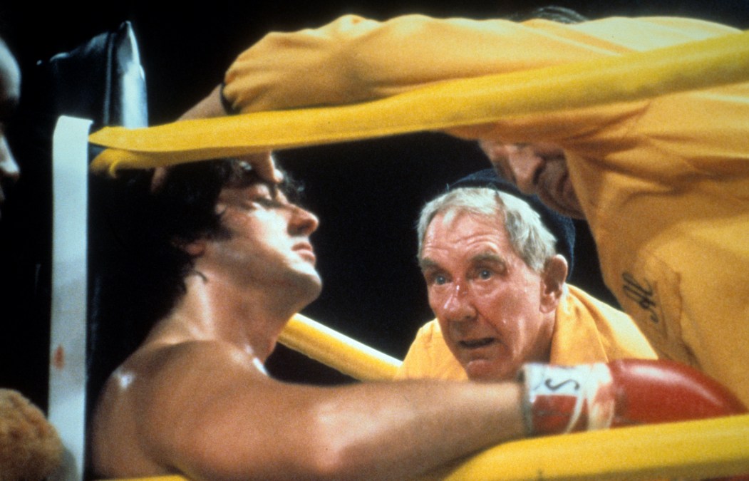 Sylvester Stallone and Burgess Meredith.