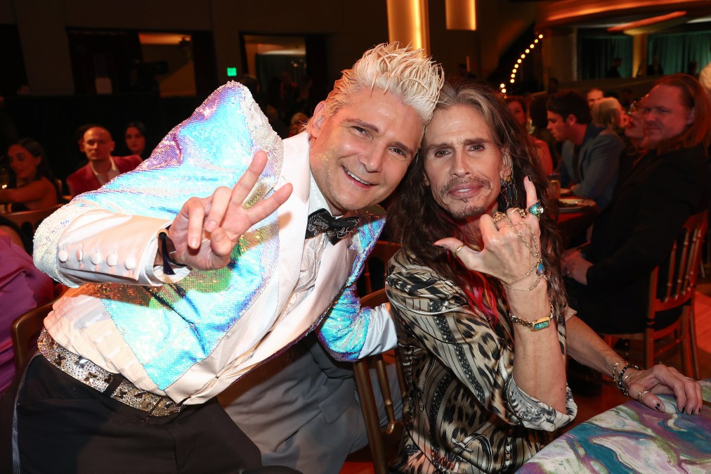 Corey Feldman and Steven Tyler.
