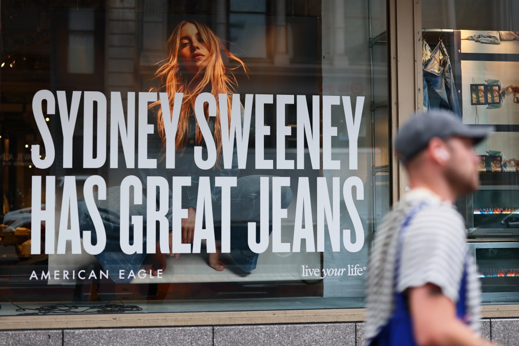 Sydney Sweeney's American Eagle jeans ad.