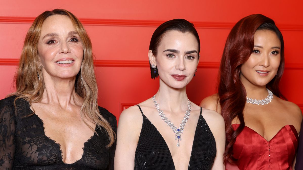 Philippine Leroy-Beaulieu, Lily Collins and Ashley Park