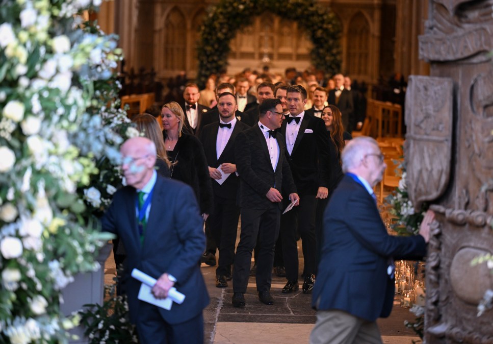 The Wedding Of Adam Peaty And Holly Ramsay At Abbey Church Of Saint Peter And Saint Paul