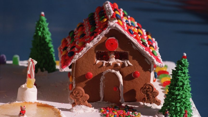 A gingerbread house.