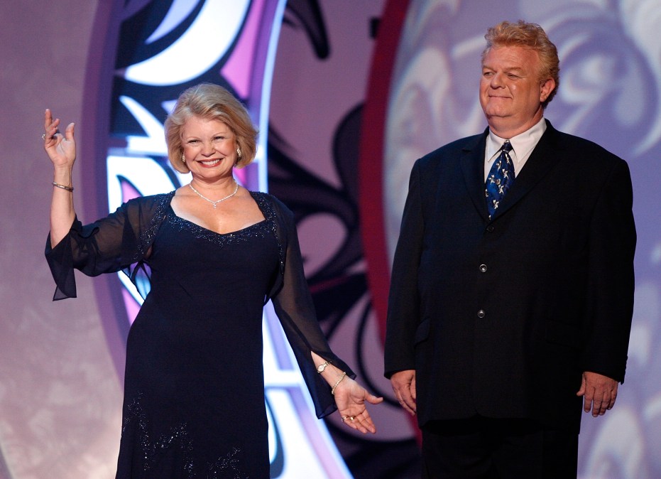 Actors and trophy presenters Kathy Garver and Johnny Whitaker