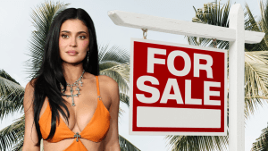 Kylie Jenner and for sale sign