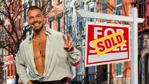 Ricky Martin and a sold sign