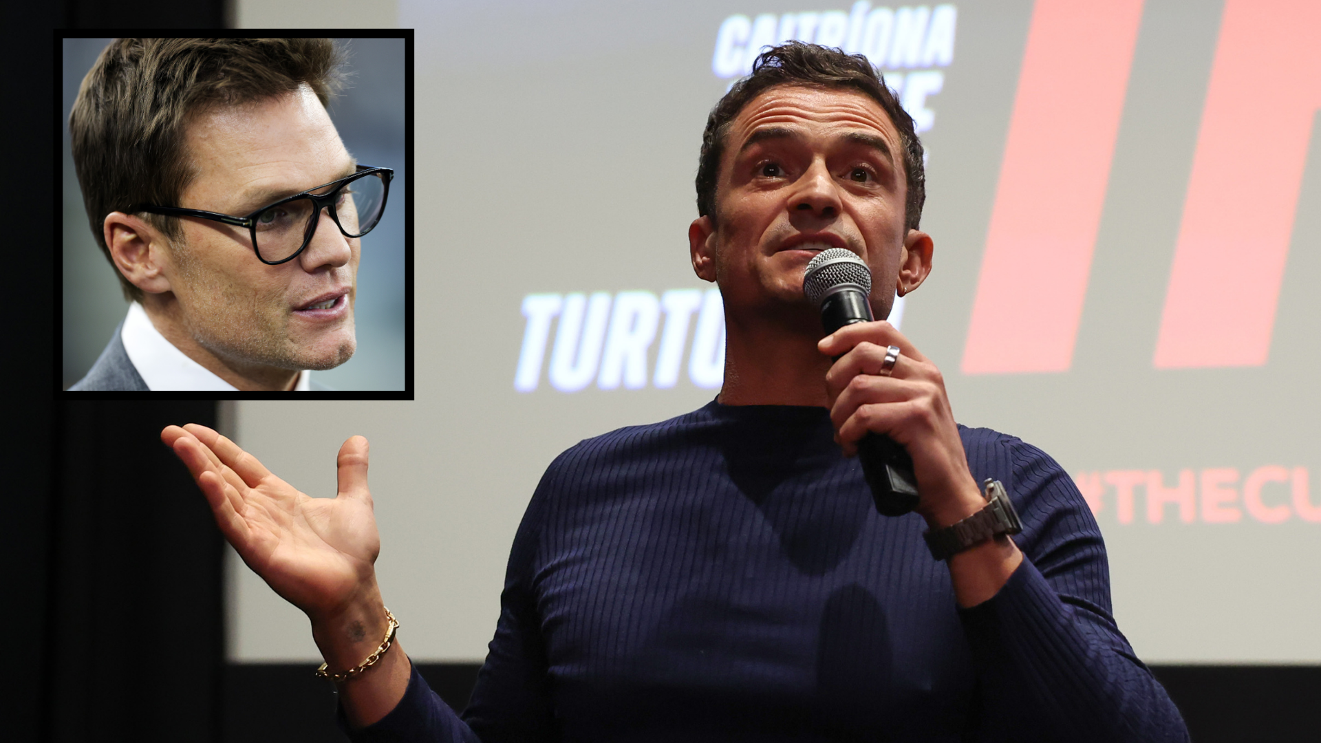 Orlando Bloom Combats with Tom Brady on Instagram