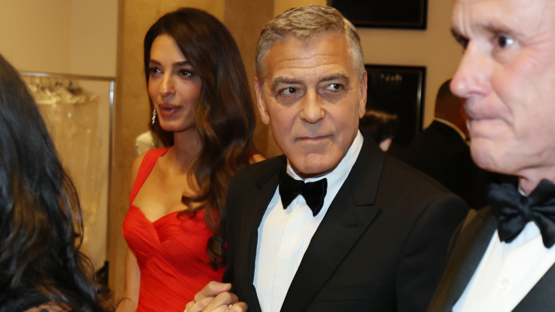 Amal Clooney and George Clooney at the 2026 Golden Globes