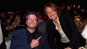 Blake Shelton and Keith Urban attend the BMI 2014 Country Awards at BMI on November 4, 2014 in Nashville, Tennessee