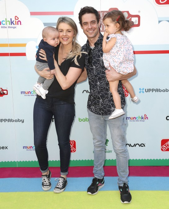 Ali Fedotowsky and Kevin Manno with their children.