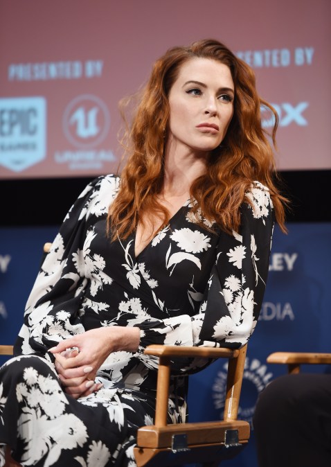 Bridget Regan attends a panel