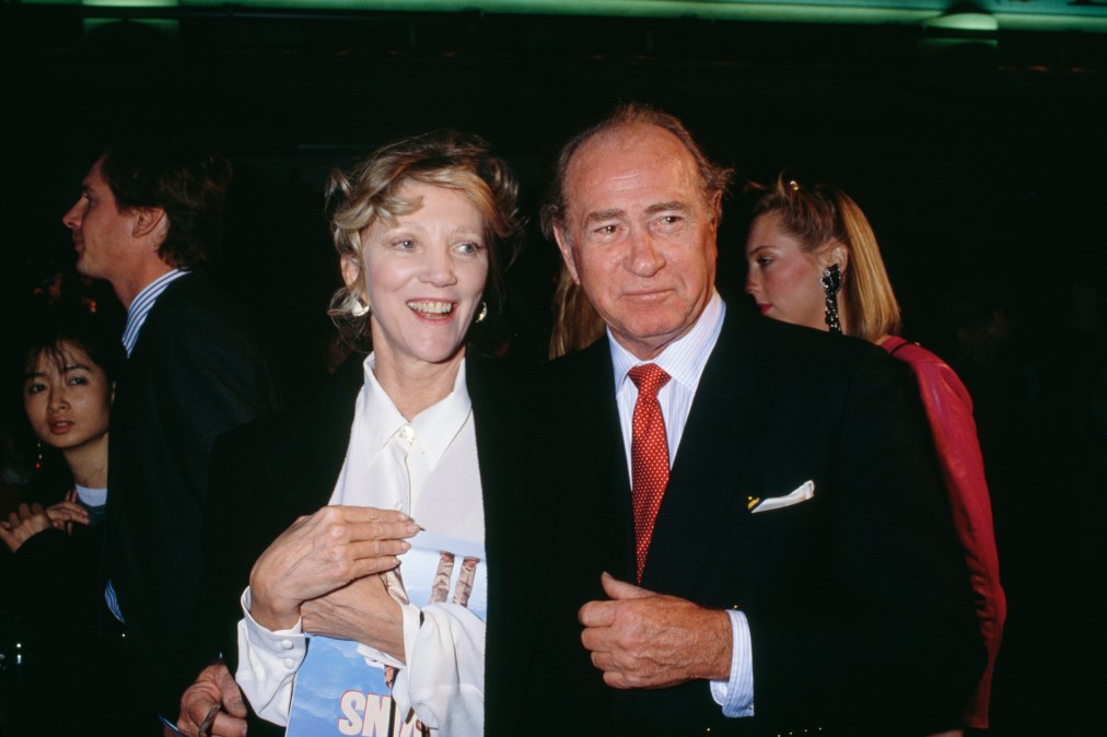 Darren McGavin (R) with his wife, Kathie Browne, in 1988.