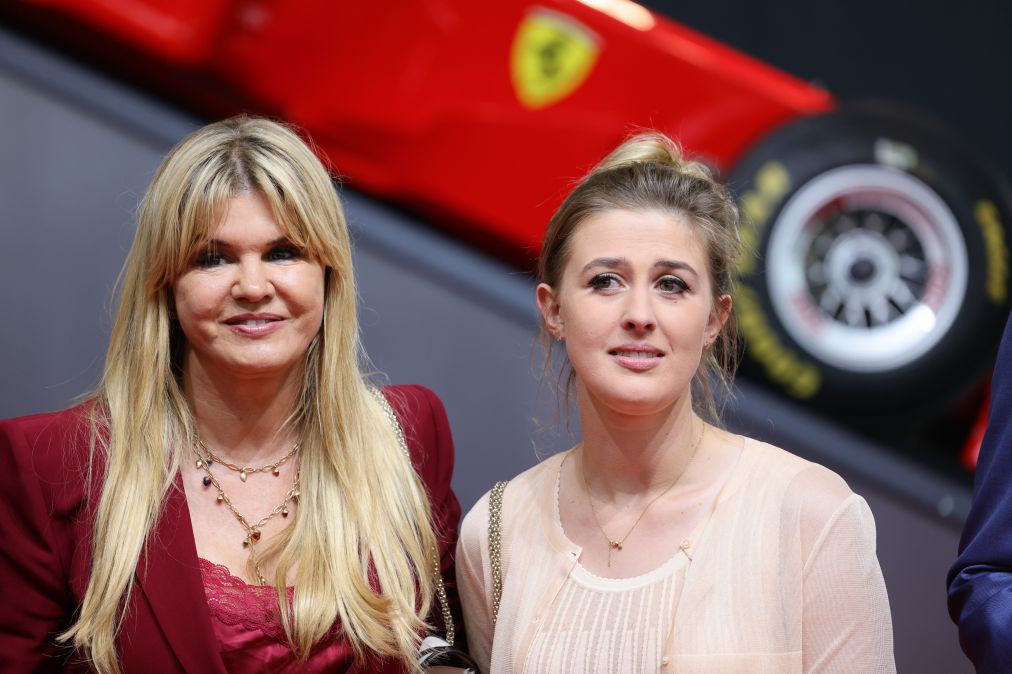 Corinna Schumacher, wife of former Formula One champion Michael Schumacher and her daughter Gina Schumacher 