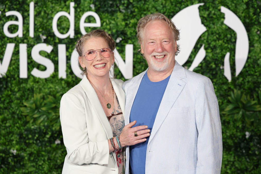 Melissa Gilbert and her husband Timothy Busfield smiling