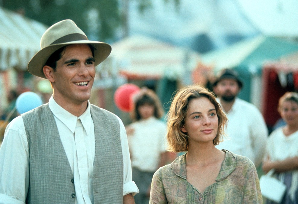 Michael Schoeffling (L) in "Wild Hearts Can't Be Broken" (1991).