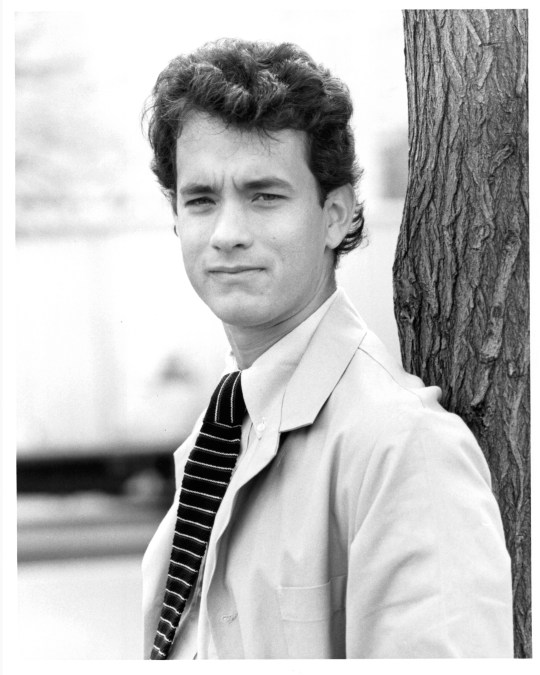 Tom Hanks on the set of "Splash" (1984).
