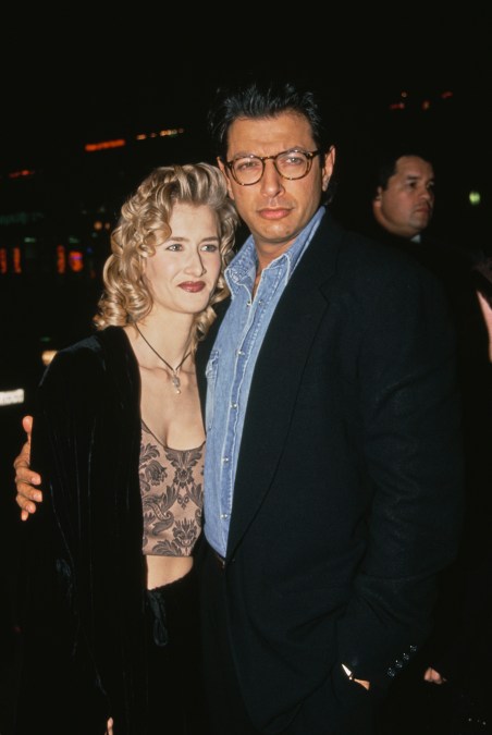 Jeff Goldblum (R) with Laura Dern in 1993.