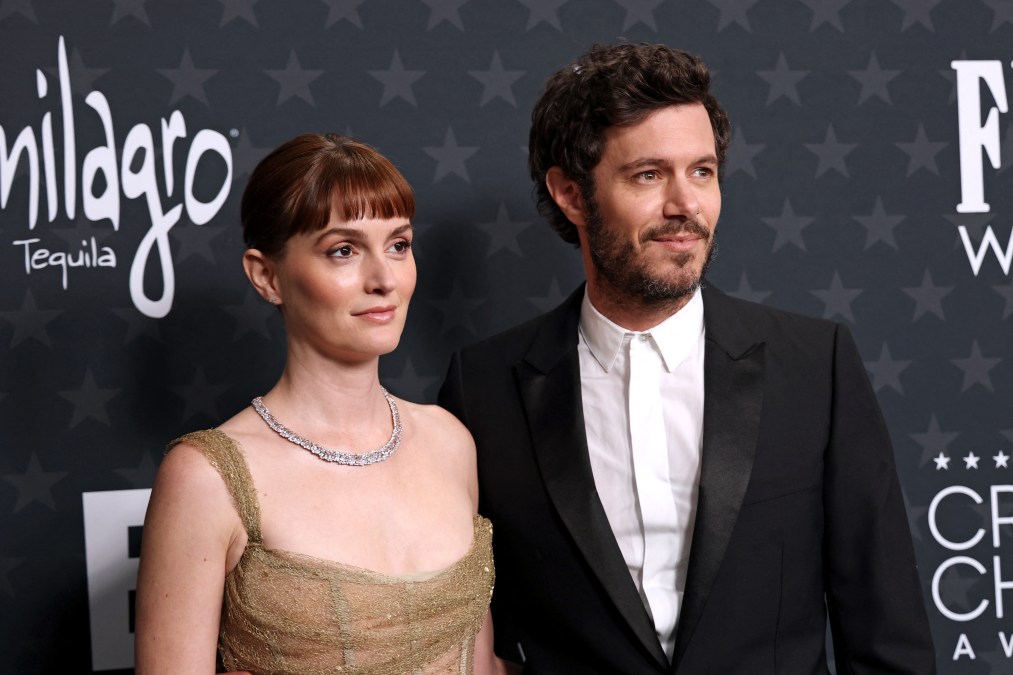 US singer and actress Leighton Meester (L) and US actor Adam Brody attend the 30th Annual Critics Choice Awards