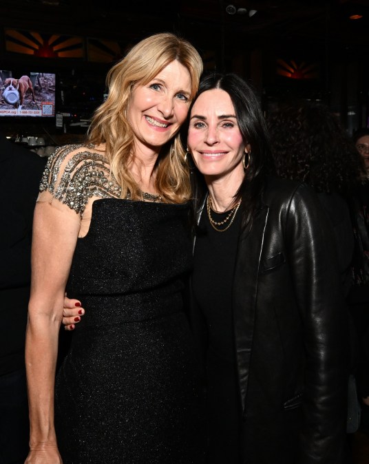 Courteney Cox (R) with Laura Dern (L) in 2025.