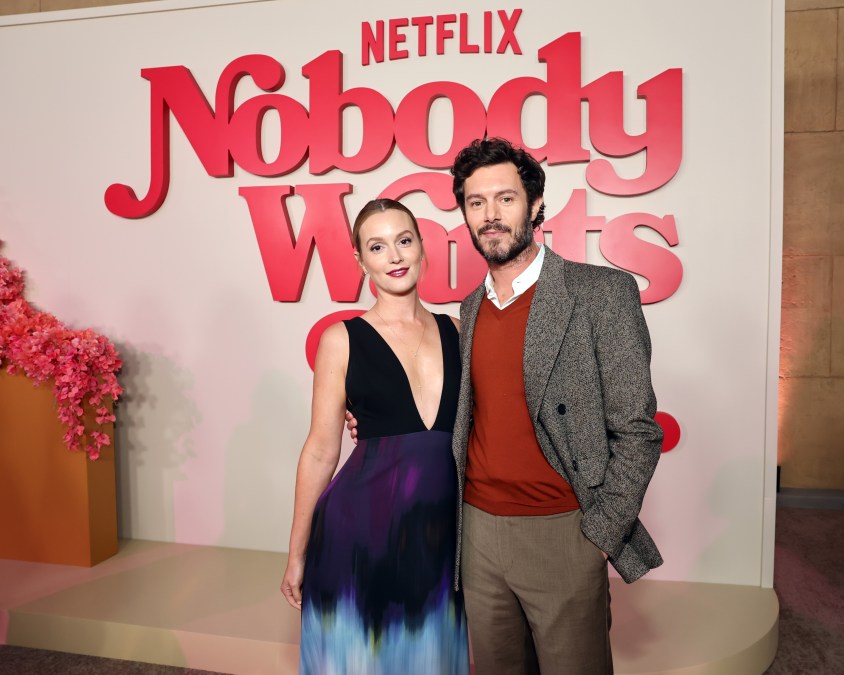 Leighton Meester and Adam Brody attend Netflix's "Nobody Wants This" S2 Premiere on October 16, 2025 