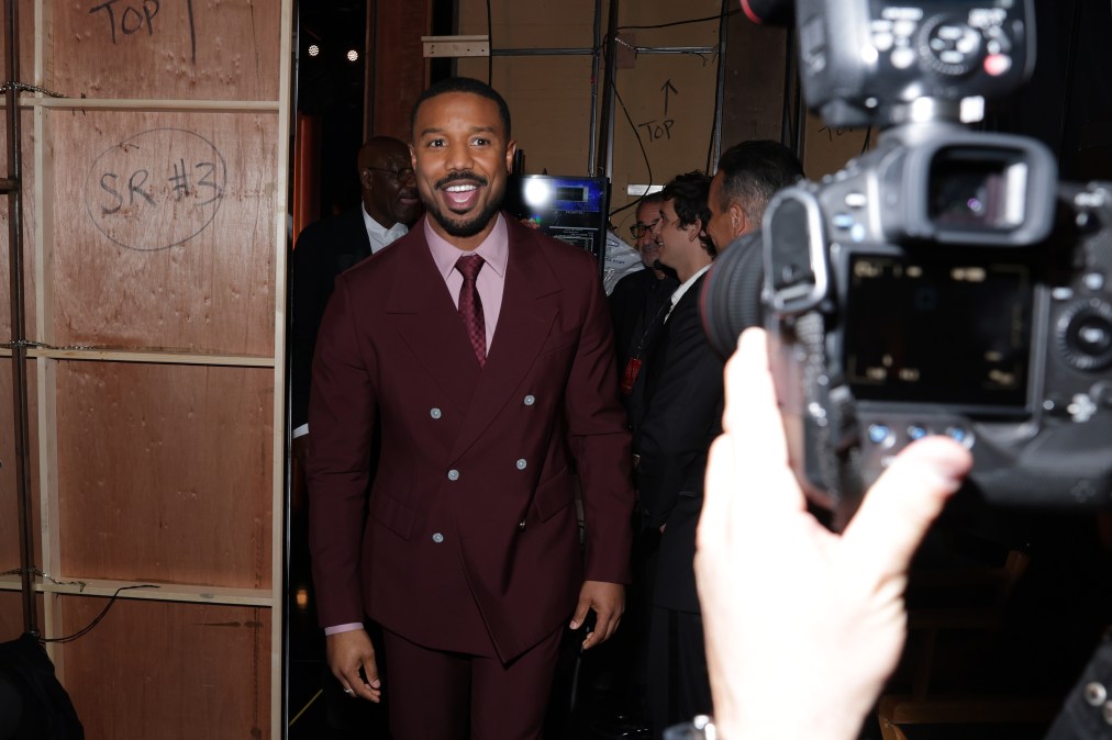 Michael B. Jordan smiling backstage at the Critics' Choice Awards 2026