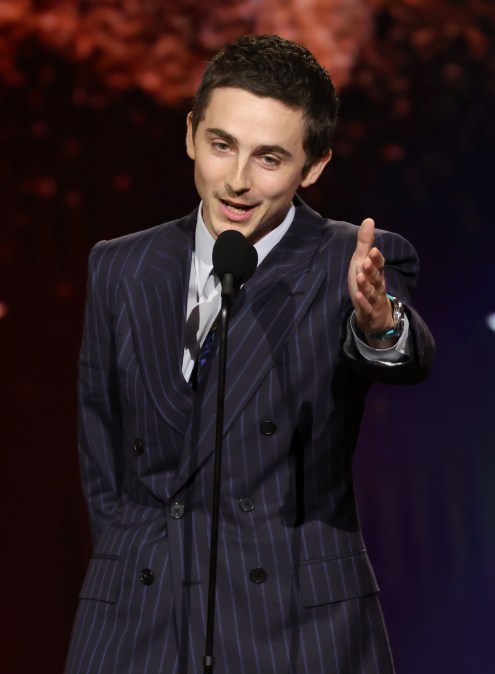 Timoth&eacute;e Chalamet, winner of the Best Actor Award for "Marty Supreme"