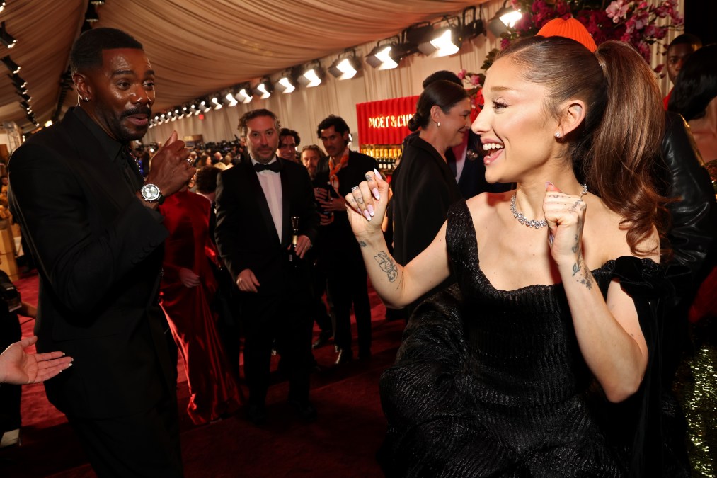 Colman Domingo and Ariana Grande at the Golden Globes