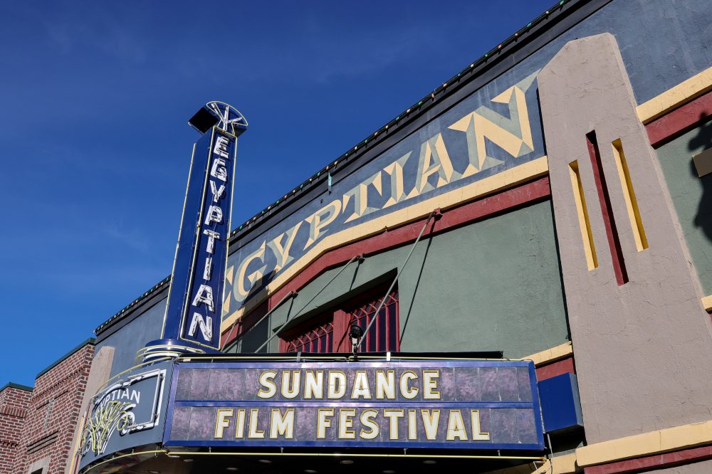 A view of the marquee during the 2026 Sundance Film Festival at Egyptian Theatre