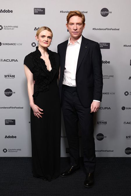 Gayle Rankin and Domhnall Gleeson attend "The Incomer" Premiere during the 2026 Sundance Film Festival