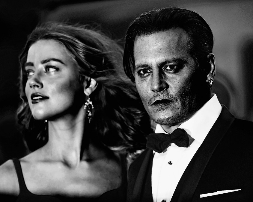 Amber Heard and Johnny Depp during the 72nd Venice Film Festival on September 4, 2015