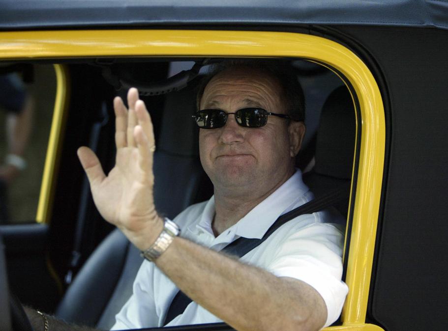 Michael Reagan waving