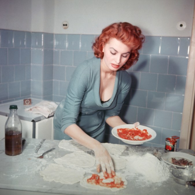 Sophia Loren cooking