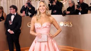 Nikki Glaser attends the 83rd Annual Golden Globe Awards at The Beverly Hilton on January 11, 2026 in Beverly Hills, California