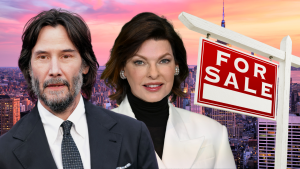 Keanu Reeves and Linda Evangelista