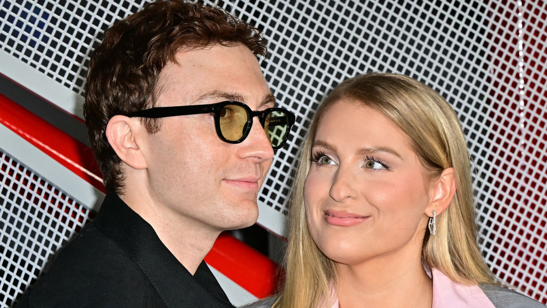 Meghan Trainor (R) and husband US actor Daryl Sabara