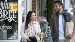 Janel Parrish and Marco Grazzini