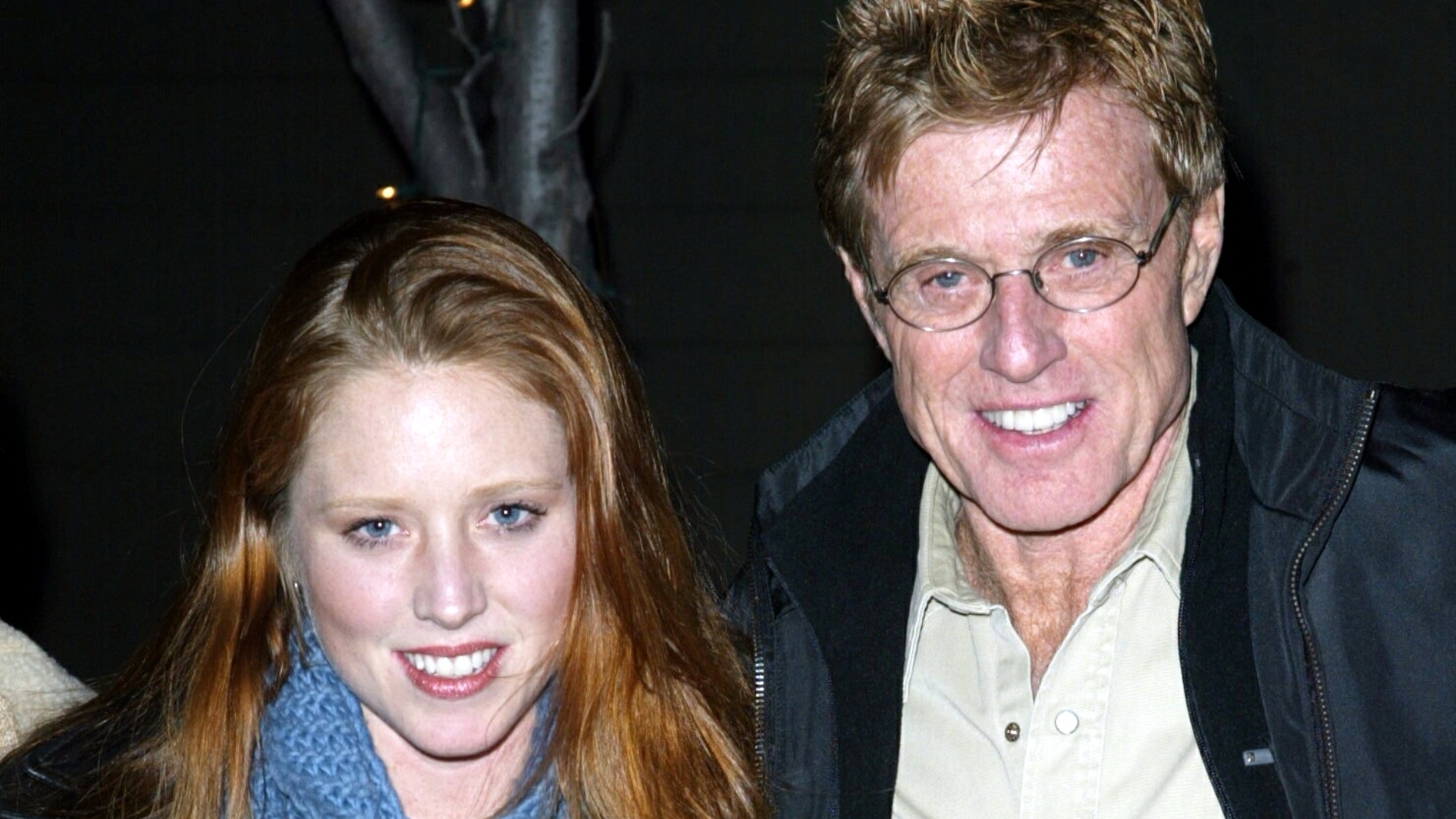 Robert Redford and daughter Amy Redford smiling